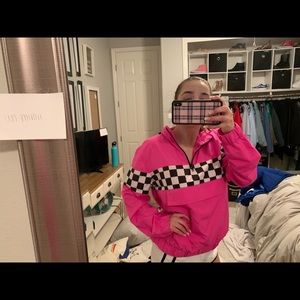super cute Neon pink wind breaker🥰